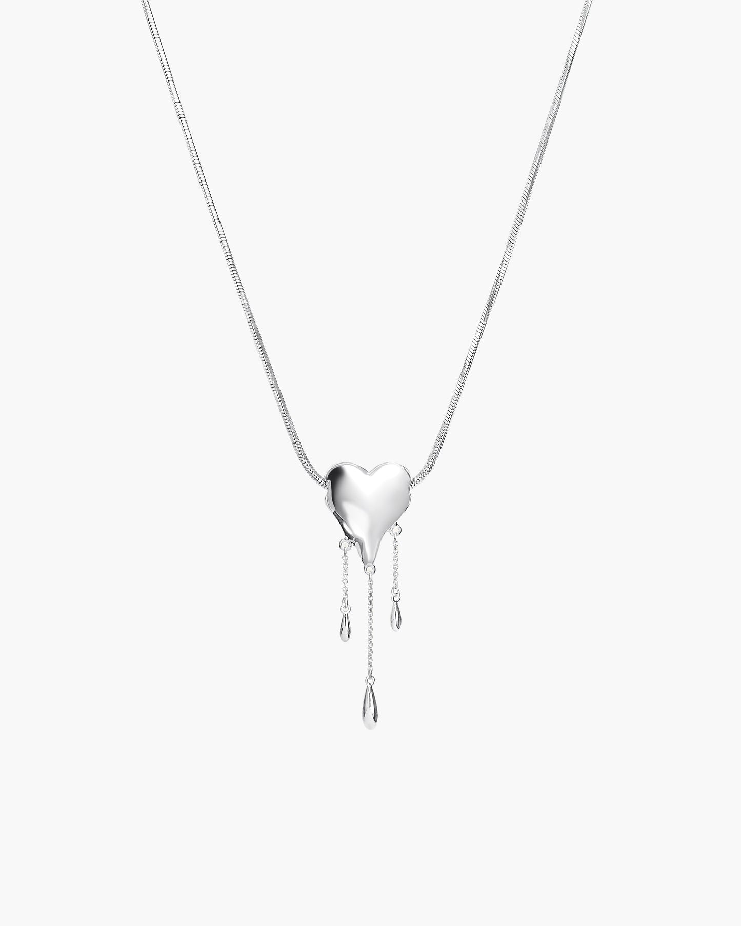 Damen Halskette Silber mit Herz Anhänger wasserfest hypoallergen Edelstahl