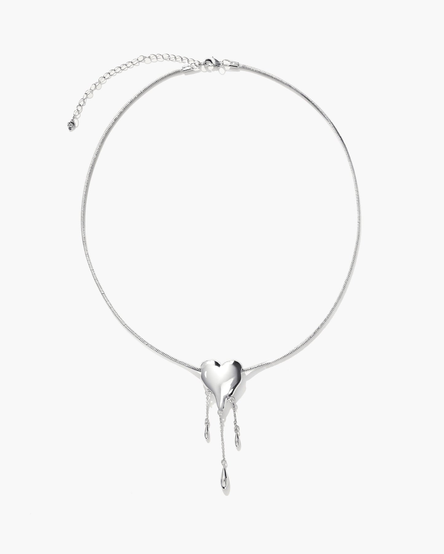 Damen Halskette Silber mit Herz Anhänger wasserfest hypoallergen Edelstahl