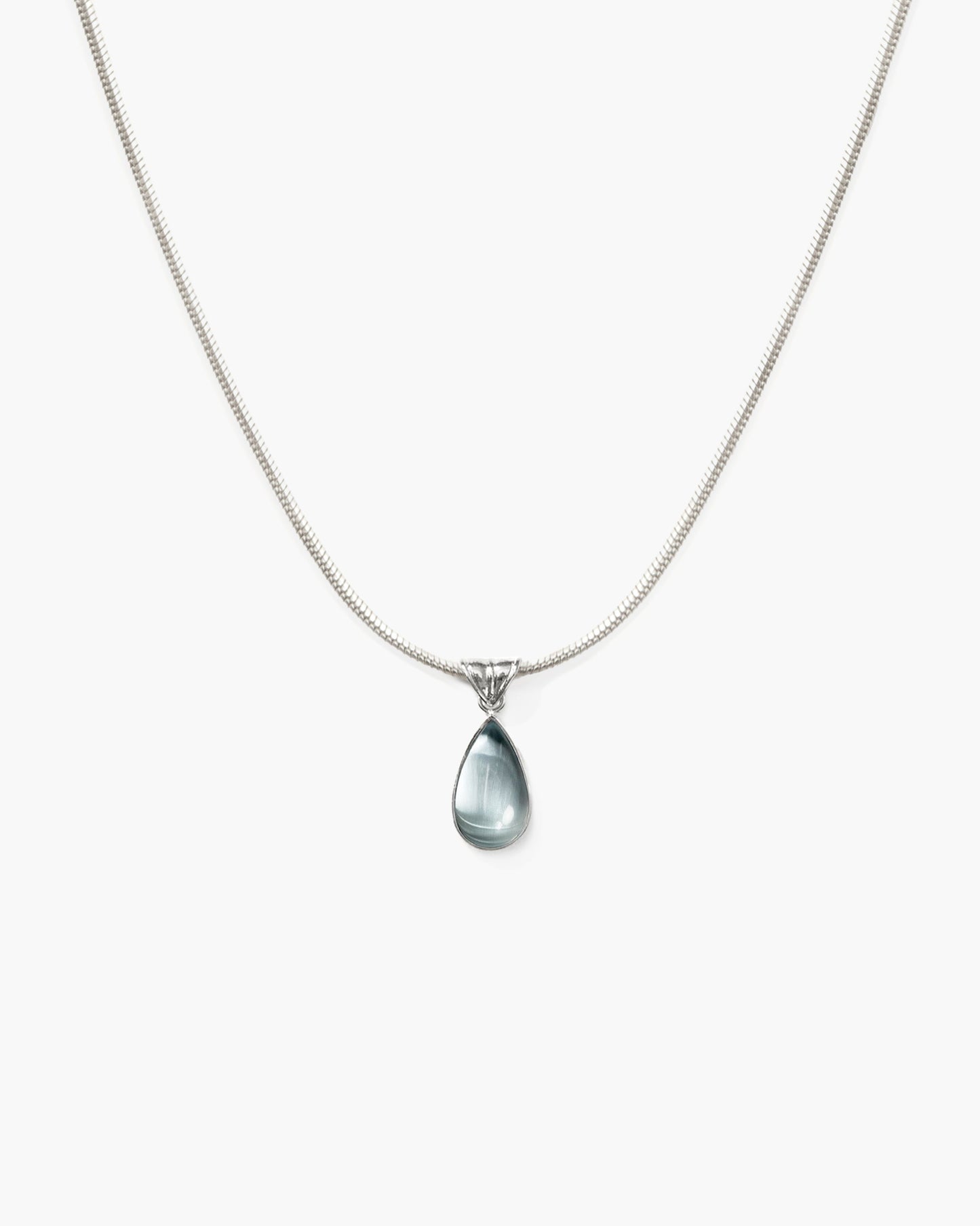 Damen Halskette Gold mit Tropfen Anhänger wasserfest hypoallergen Edelstahl