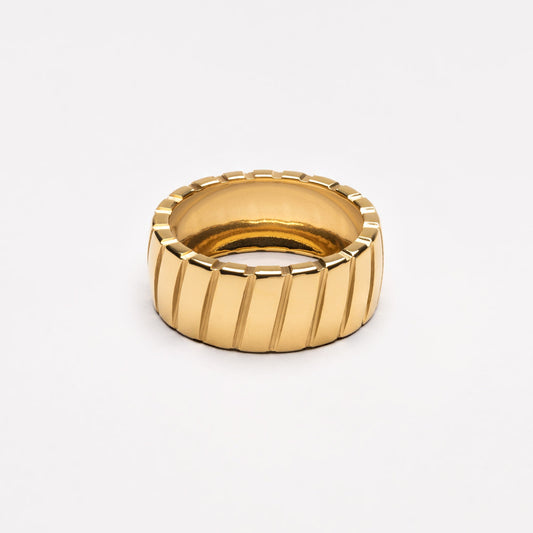 Damen Ring Gold bold wasserfest hypoallergen stapelbar