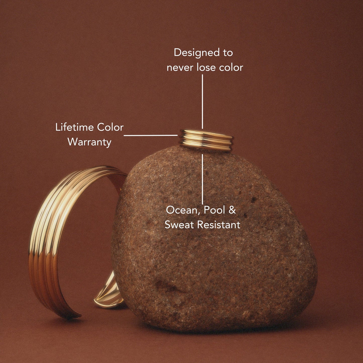 Damen Ring Gold mehrreihig wasserfest hypoallergen 6 mm