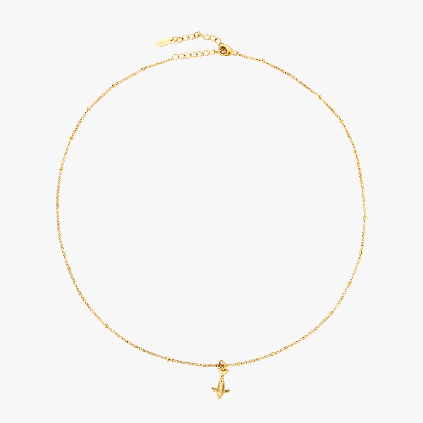 Damen Wal Kette Gold mit Anhänger wasserfest Edelstahl