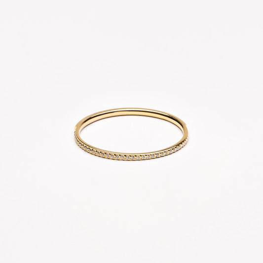Damen Ring Gold wasserfest mit Zirkonia hypoallergen