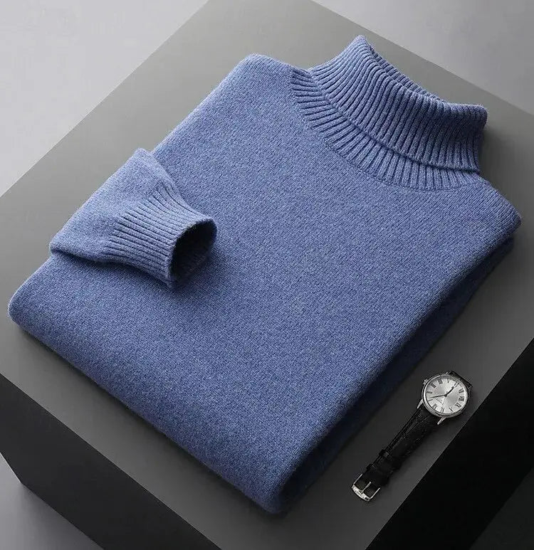 Rollkragenpullover aus 100% Merinowolle