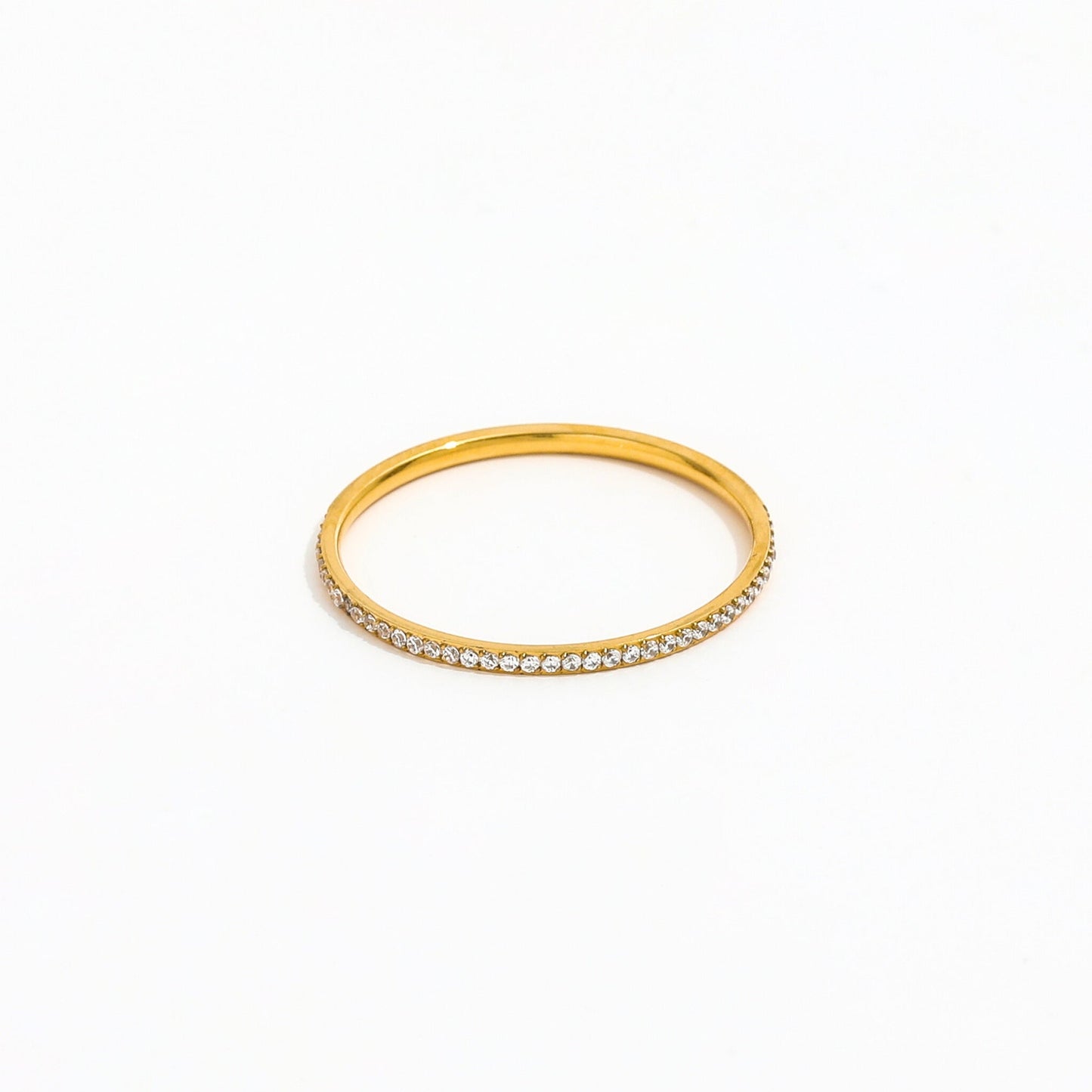 Damen Ring Gold wasserfest mit Zirkonia hypoallergen